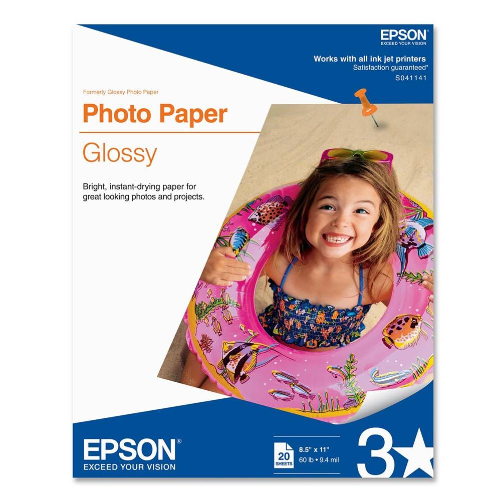 EPSON GLOSSY PHOTO PAPER 8.5X11  20SH