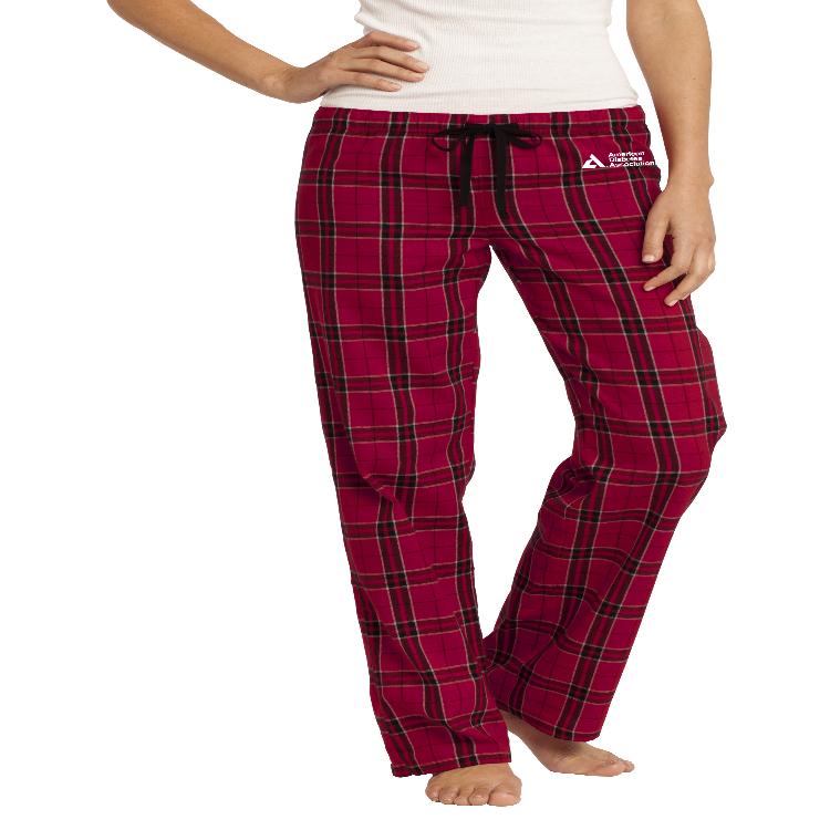 American Diabetes Association Red Plaid Flannel Pants, Ladies
